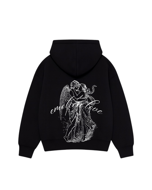 In Love - Hoodie zip Clásico black