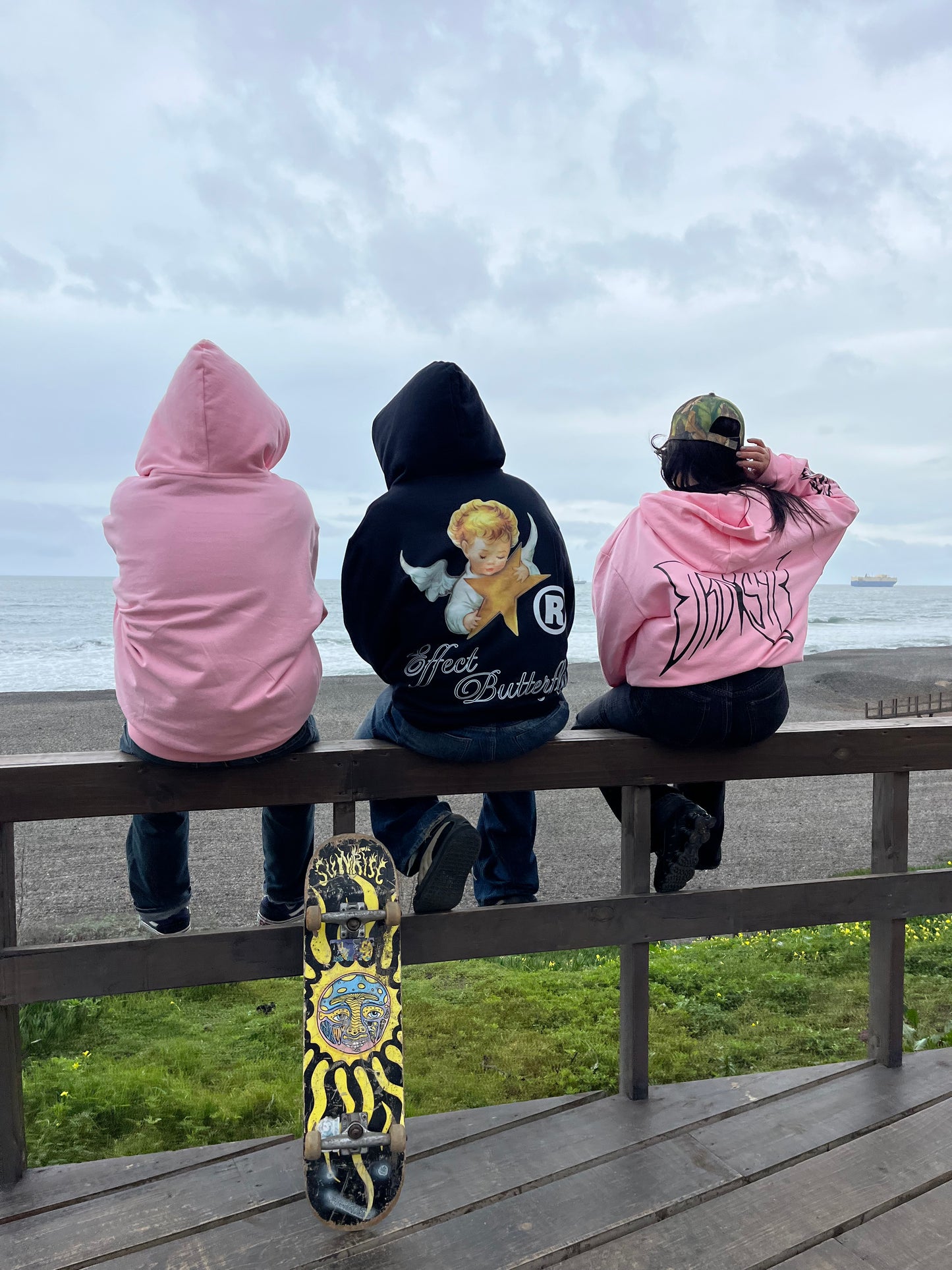 Effect Butterfly Black - Hoodie Mangas Globo