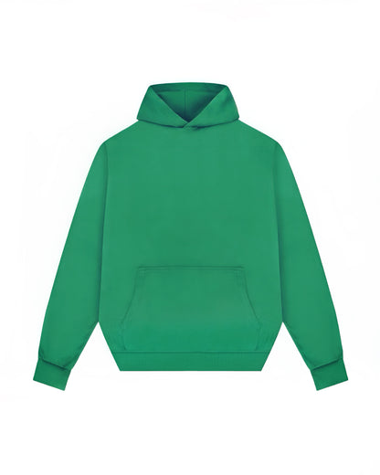 Hoodie basic verde modelo recto ★