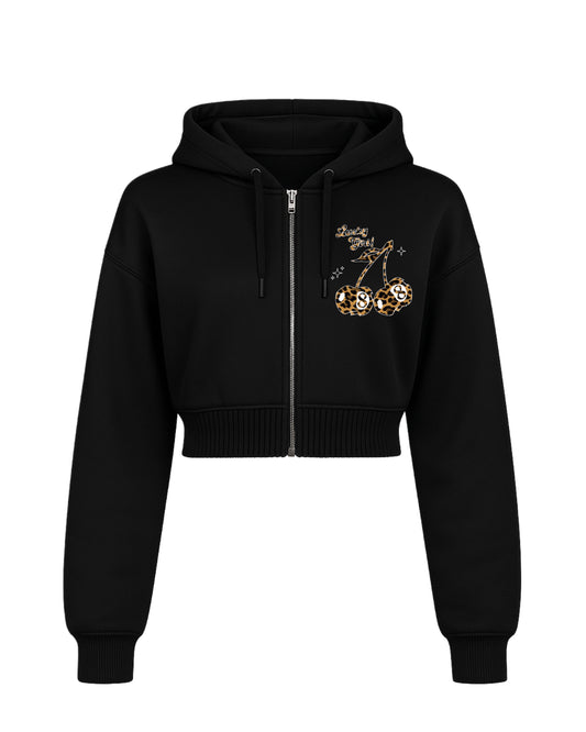 Crop top hoodie lucky girl