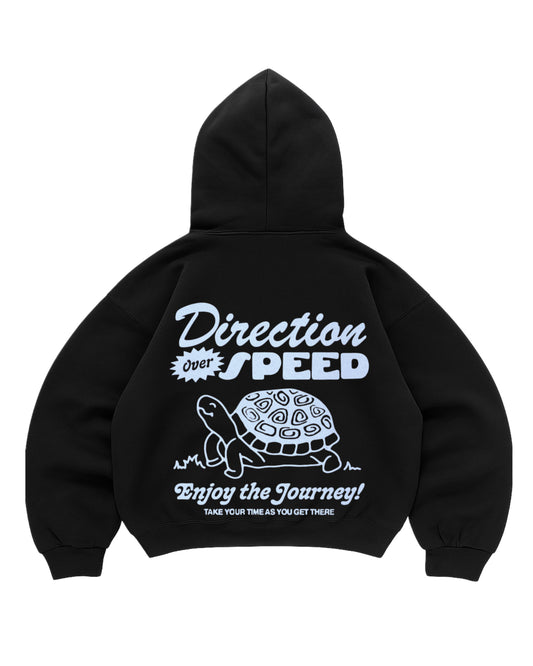 Hoodie tortoise modelo negro manga globo