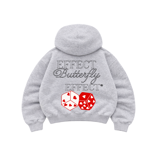 Butterfly Effect Gris - Hoodie Mangas Globo