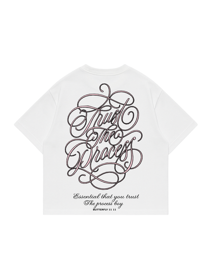 Trust The Process - Premium Boxy T-Shirt white
