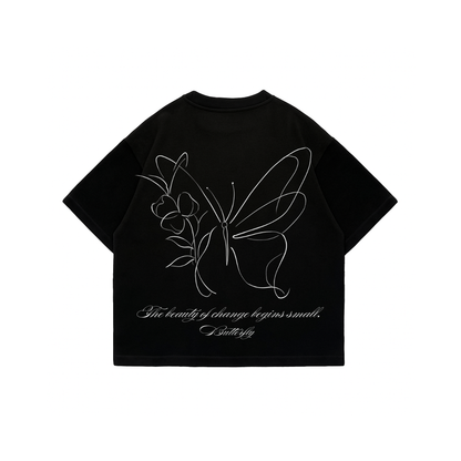 Beauty Change -  Boxy T-Shirt Black Premium
