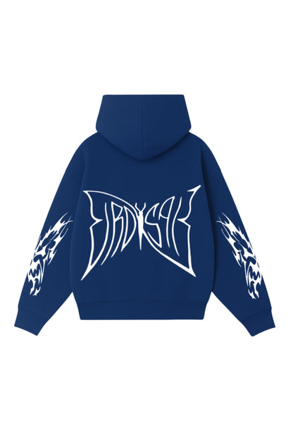 Buttefly Emblem - Hoodie clásico azul Francia