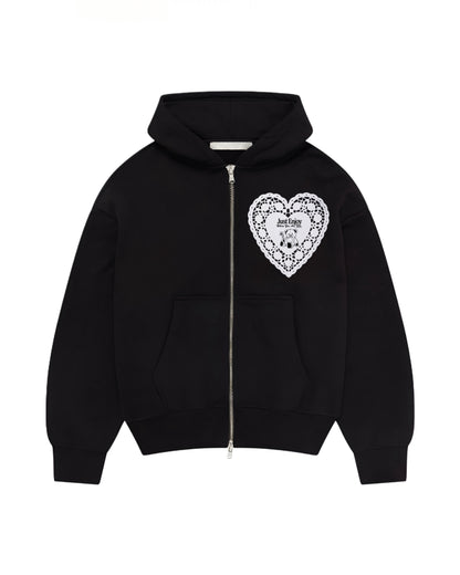 Hoodie just enjoy modelo clásico zip
