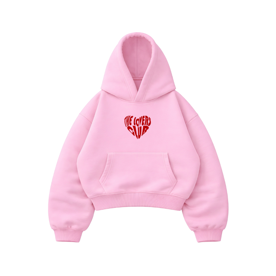 Lovers Club Pink - Hoodie Mangas Globo