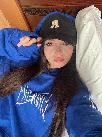 Hoodie Butterfly world modelo mangas globo ⭑ blue