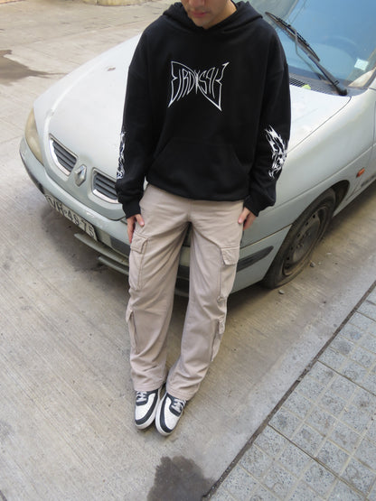 Butterfly Emblem Black - Hoodie Mangas Globo