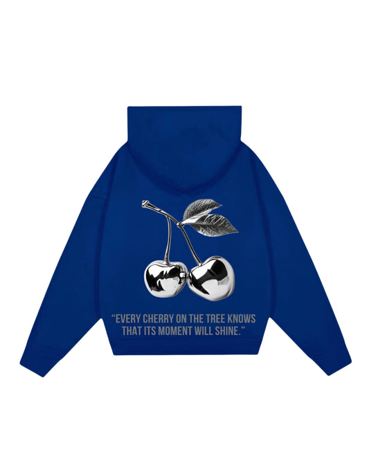 Hoodie cherry modelo clásico azul rey
