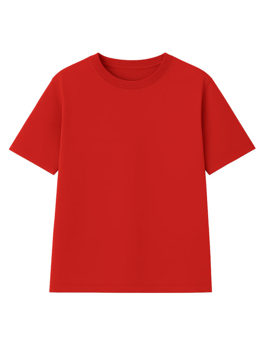 t-shirt basic rojo  modelo recto