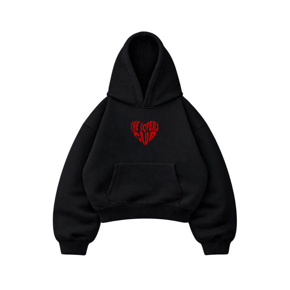 Lovers Club Black - Hoodie Mangas Globo