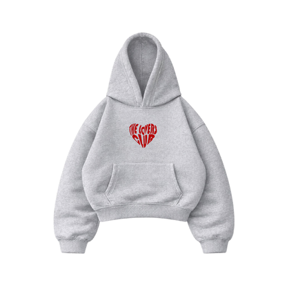 Lovers Club Gris - Hoodie Mangas Globo