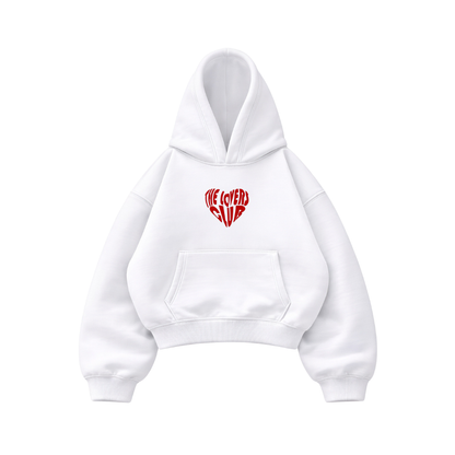 Lovers Club White - Hoodie Mangas Globo