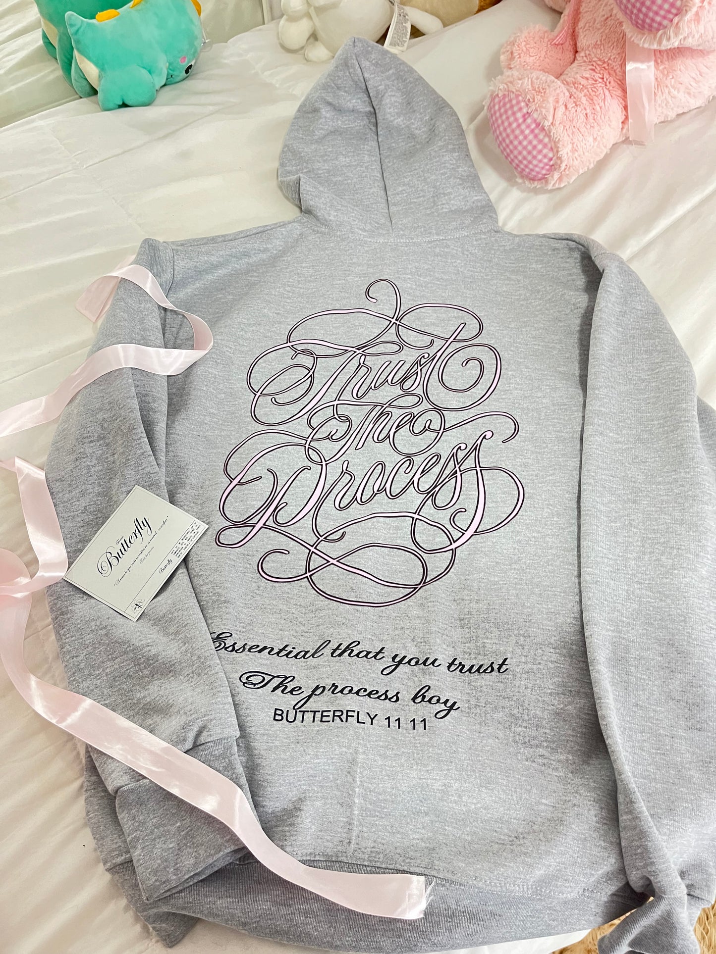 Hoodie trust the process modelo clasico zip