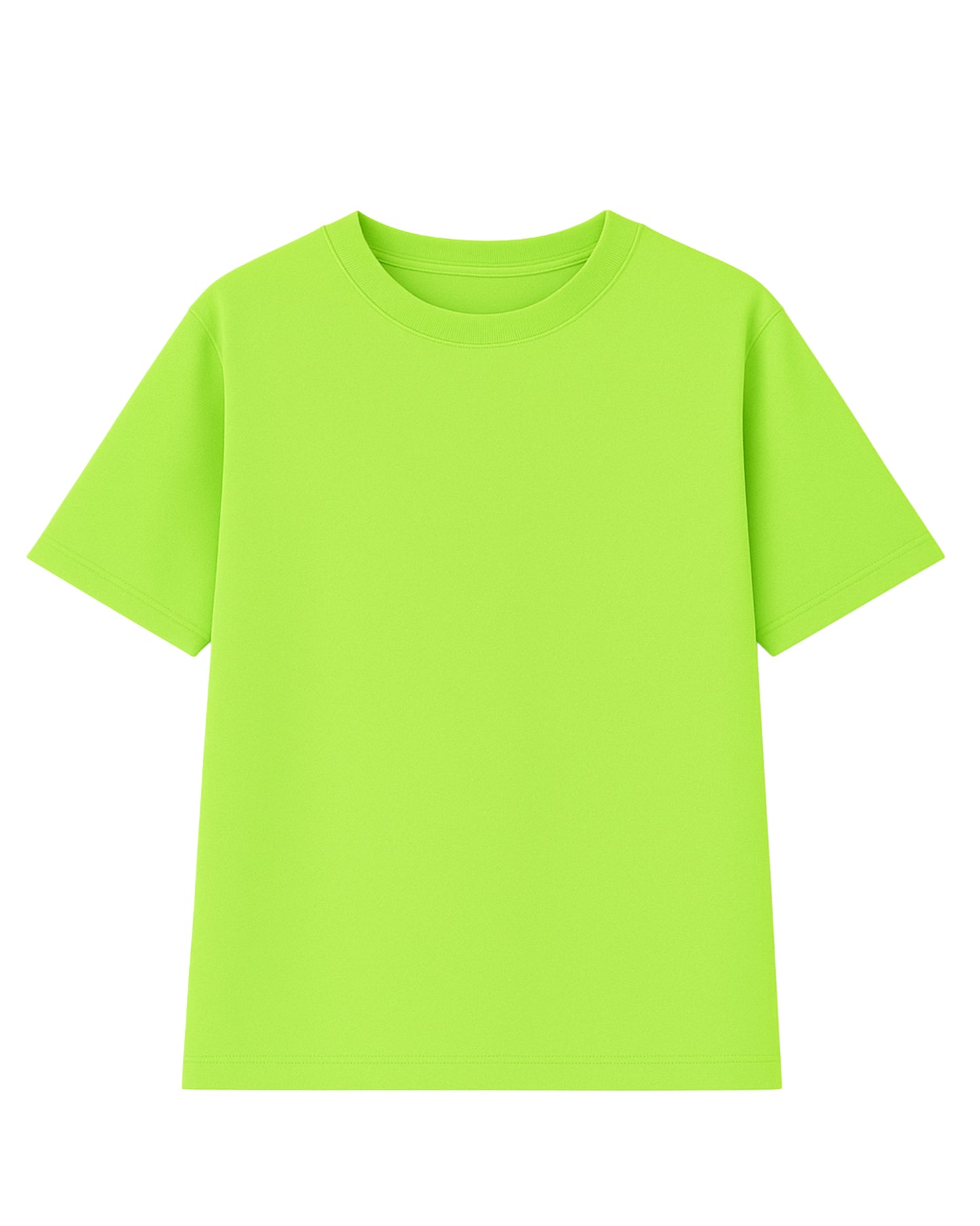 t-shirt basic verde limón   modelo recto