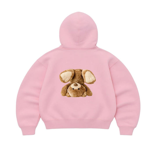 Hoodie bear rosado mangas globo