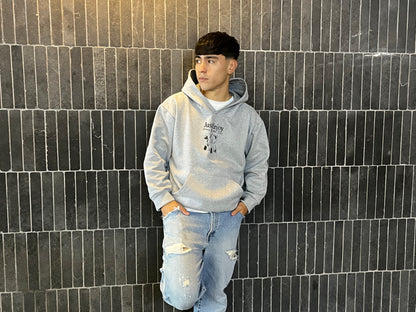 Just Enjoy - Hoodie Mangas Globo Gris