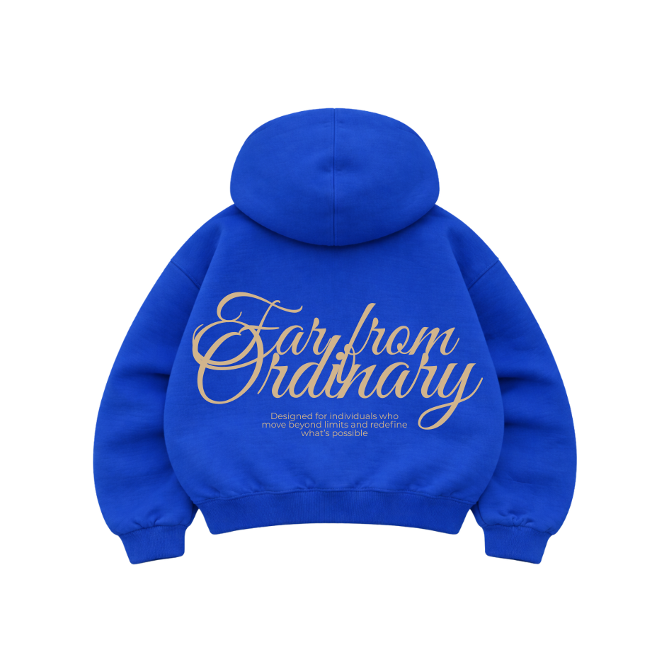 Far From Ordinary - Hoodie Mangas Globo Blue
