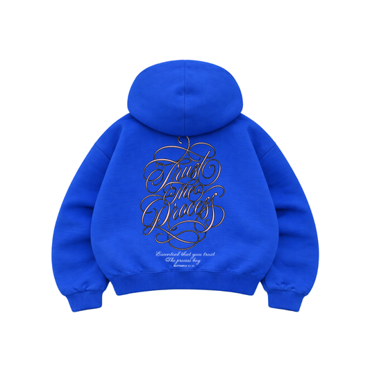Trust The Process Blue - Hoodie Mangas Globo