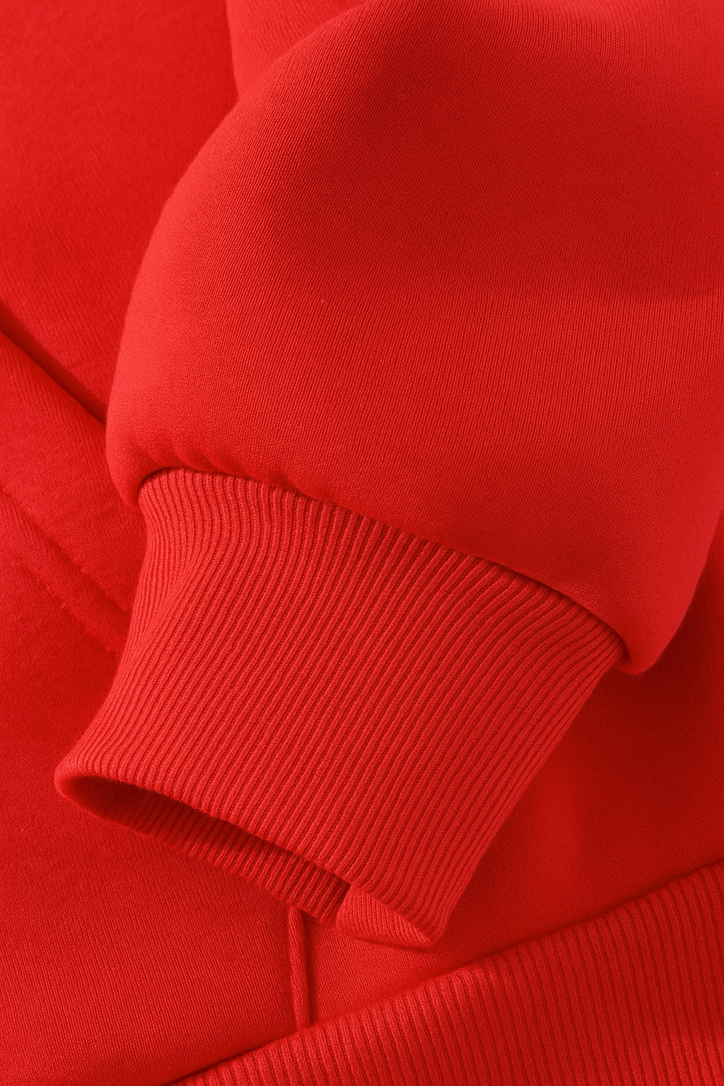 Hoodie basic rojo  zip  modelo clásico