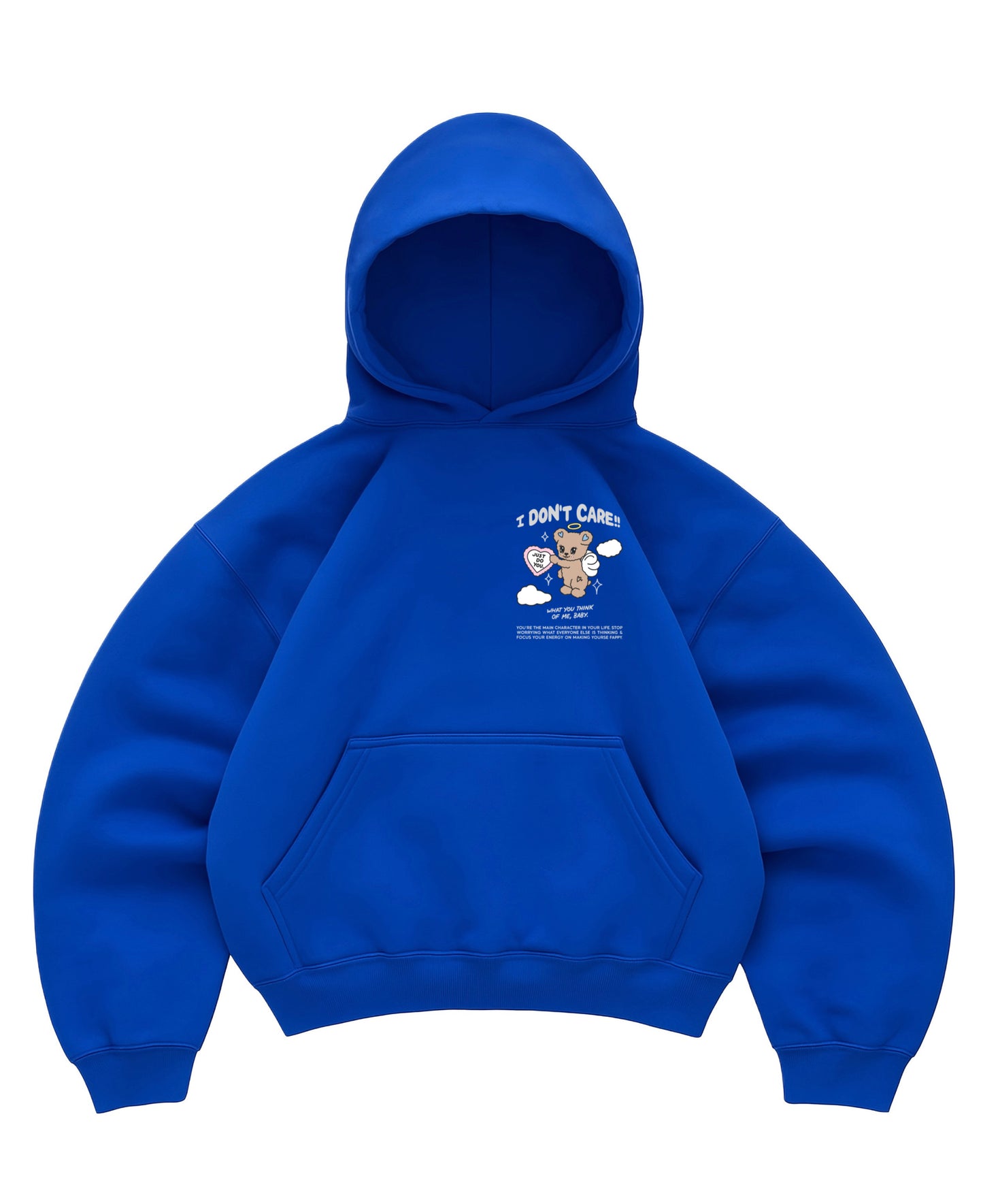 Hoodie I dont care modelo manga globo