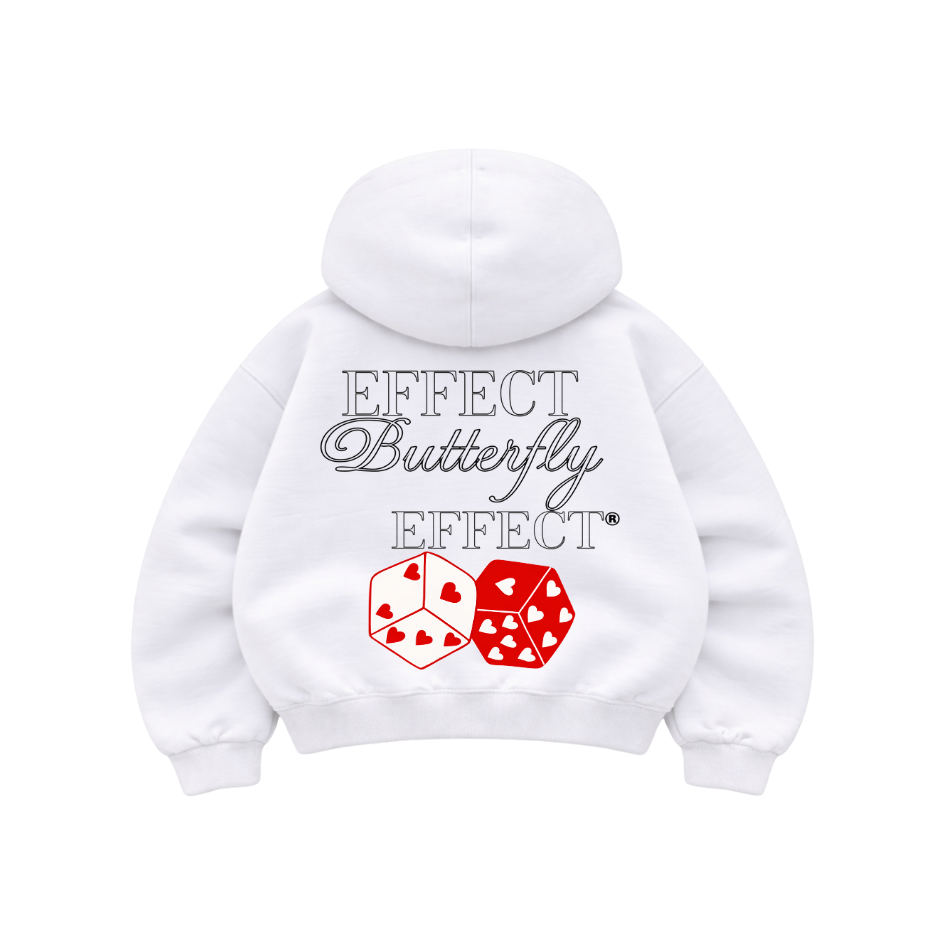 Effect Butterfly Craps - Hoodie Mangas Globo White