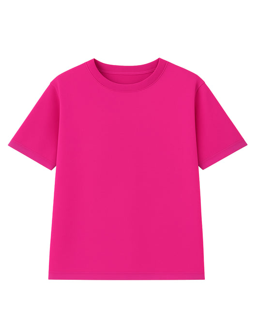 t-shirt basic fuscia   modelo recto