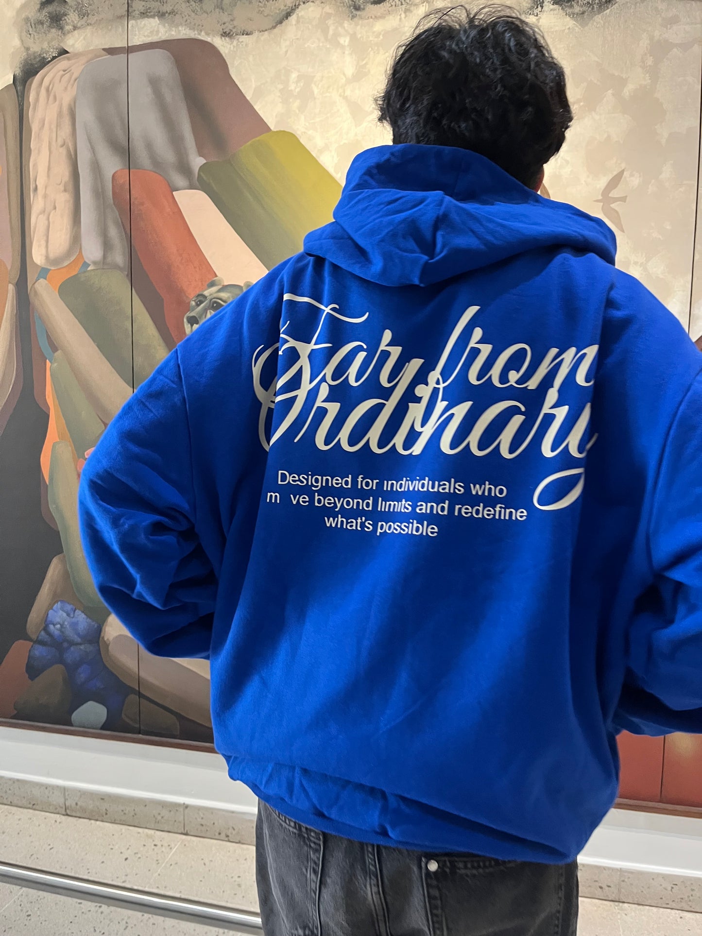 Far From Ordinary - Hoodie Mangas Globo Blue