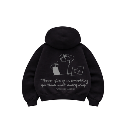 Purpose- Hoodie Zip Mangas Globos black
