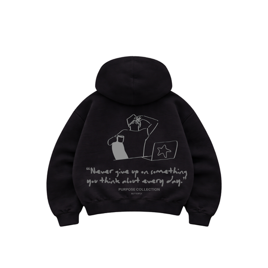 Purpose- Hoodie Zip Mangas Globos black