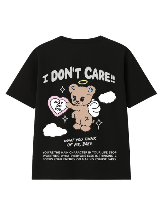 Camiseta  I dont care modelo recto
