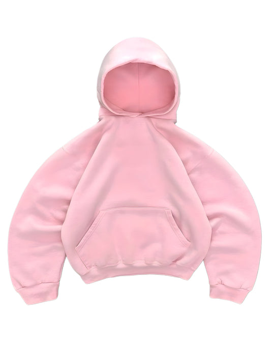 Hoodie basic rosado mangas globo