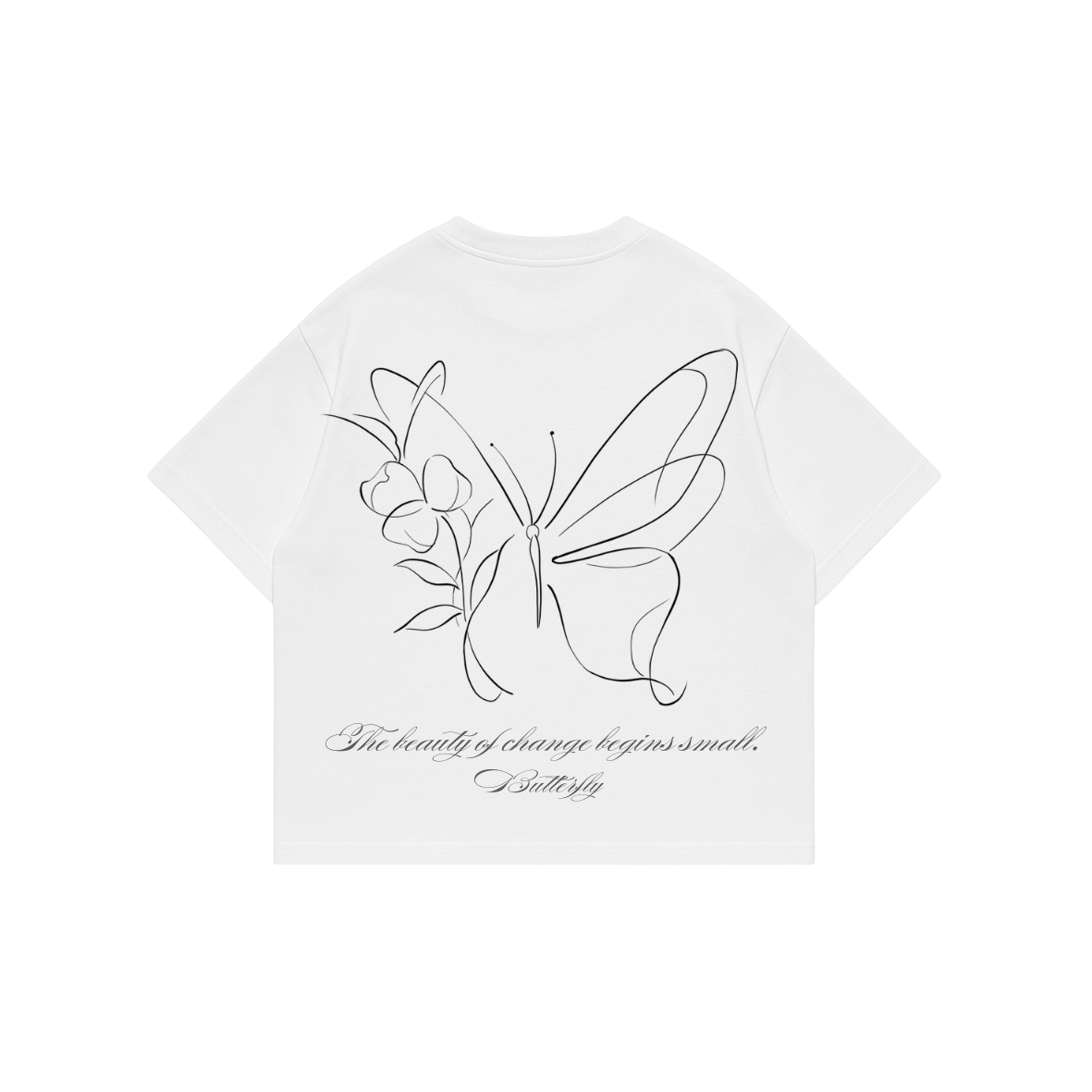 Beauty Change -  Boxy T-Shirt White Premium