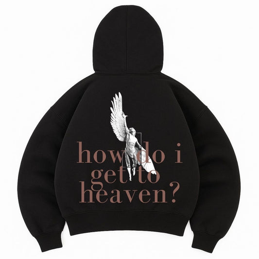 Hoodie get to heaven negro mangas globo