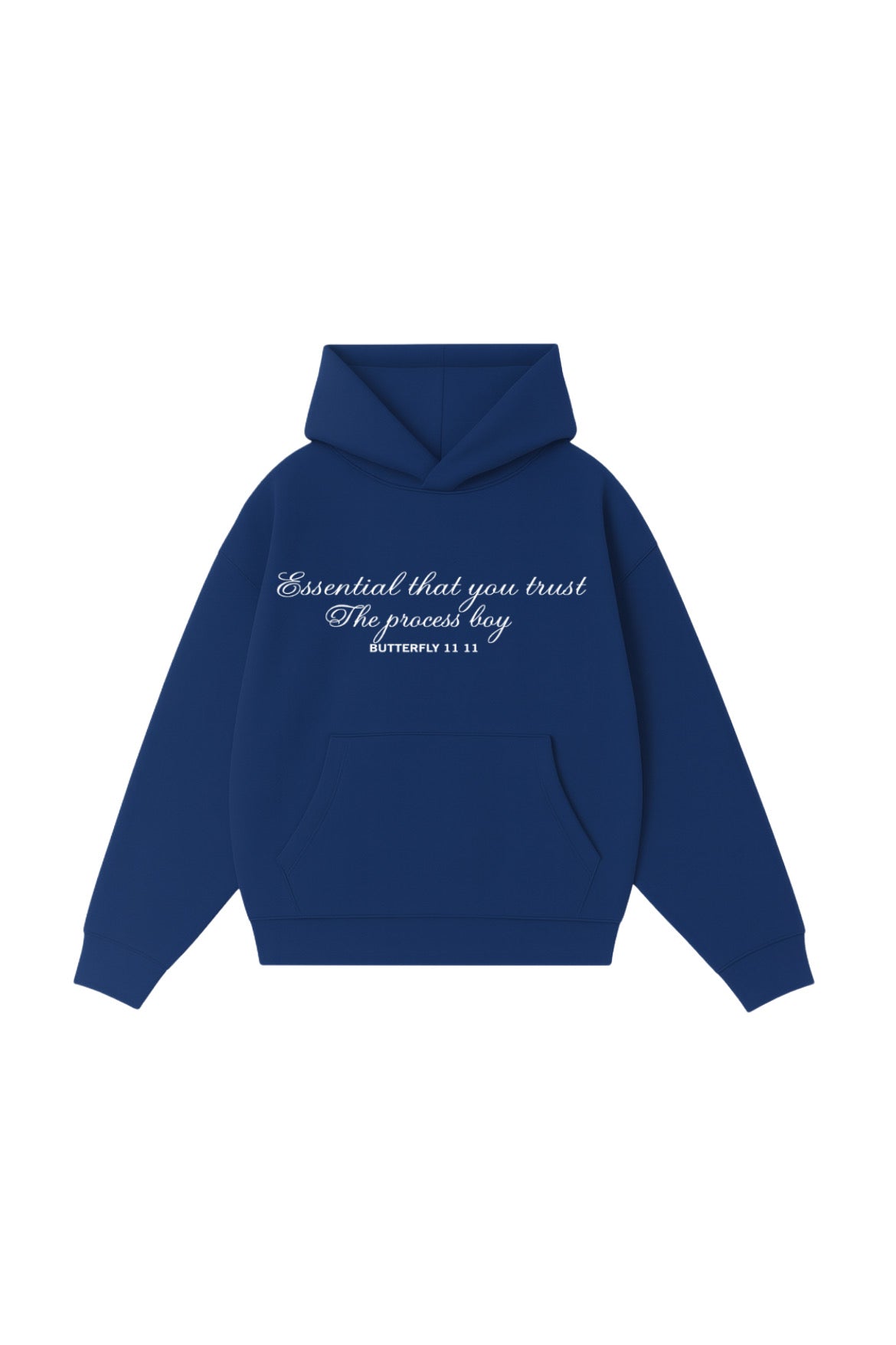 Hoodie trust the process modelo clásico azul Francia