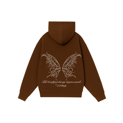 Butterfly Change - Hoodie clásico coffe