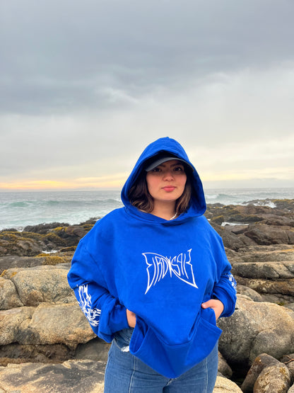 Hoodie Butterfly world modelo mangas globo ⭑ blue
