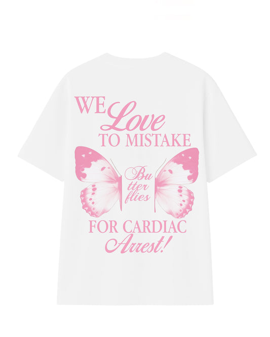 Camiseta we love   modelo  recto blanco
