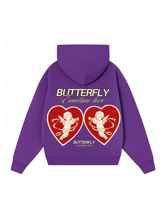 Hoodie emotion love modelo clásico zip