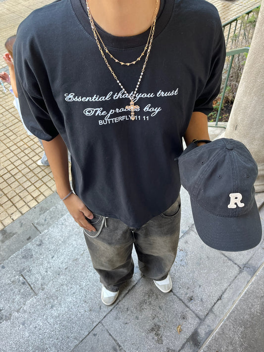 Trust The Process - Premium Boxy T-Shirt black