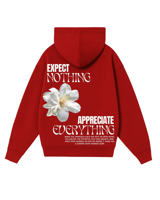 Hoodie expect nothing  modelo clásico