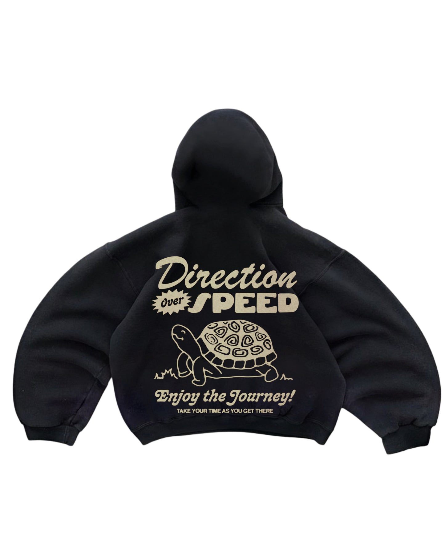 Hoodie tortoise modelo negro manga globo