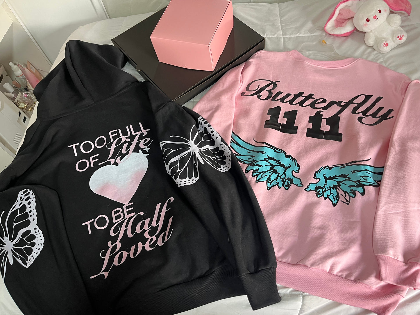 hoodie we love modelo mangas globo ♥︎