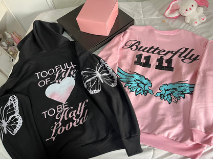 hoodie we love modelo mangas globo ♥︎