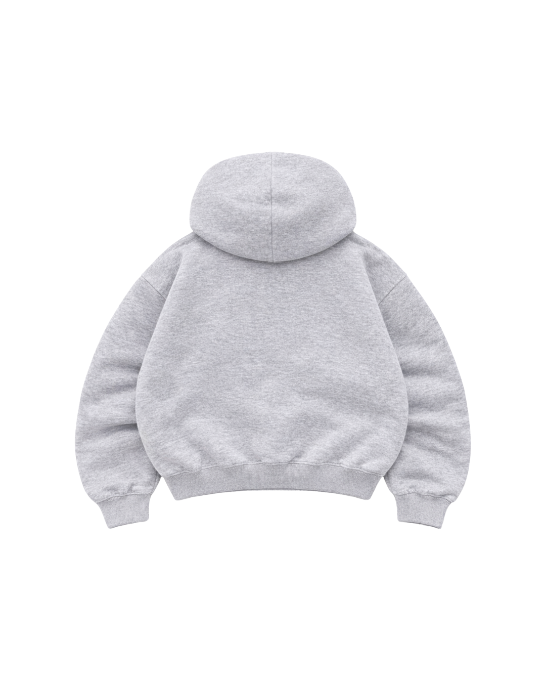 Basic Gris - Hoodie Zip Mangas Globos