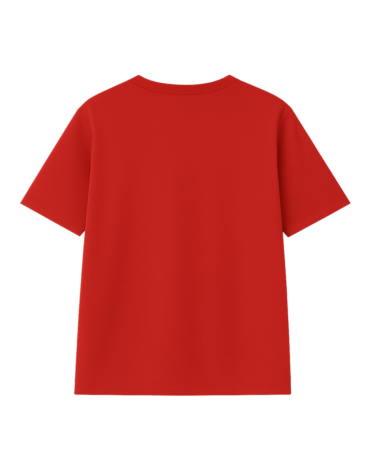t-shirt basic rojo  modelo recto