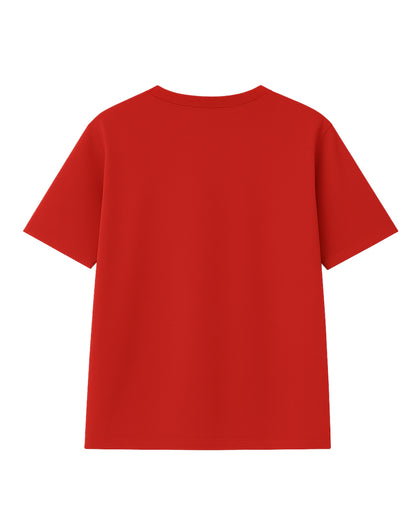 t-shirt basic rojo  modelo recto