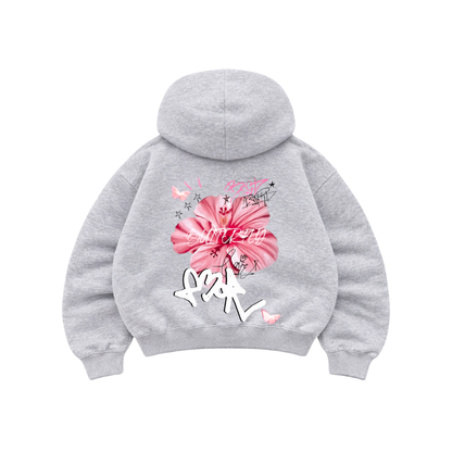 Love - Hoodie Mangas Globo Gris
