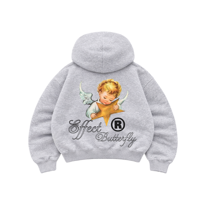 Effect Butterfly Gris - Hoodie Mangas Globo